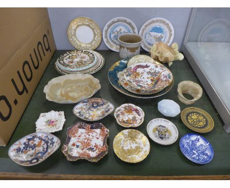 A collection of Royal Crown Derby, Royal Worcester, Royal Doulton and other plates and bowls&nbsp;&nbsp;&nbsp;**PLEASE NOTE T