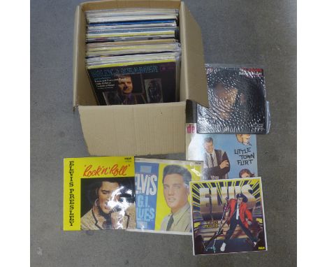 1960s LP records, Elvis, Billy Fury, Buddy Holly, etc., approximately 60 in total 