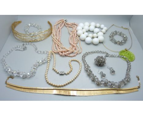 Two Past Times jewellery sets, matching crystal necklace and bracelet and another crystal necklace, bracelet, ring and earrin
