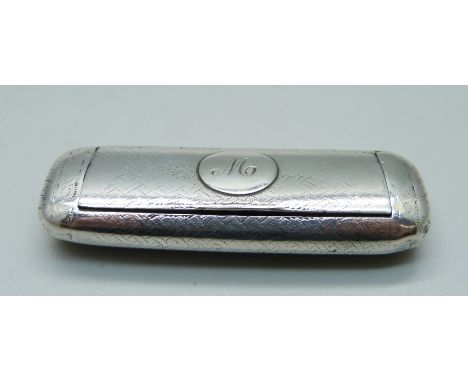 A George III silver snuff box, London 1806, 68mm 
