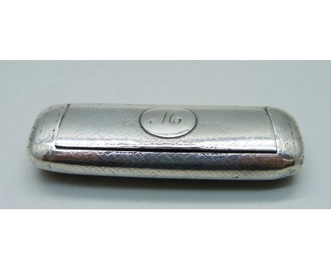 A George III silver snuff box, London 1806, 68mm 