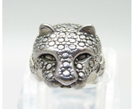 A silver panther ring, M/N 