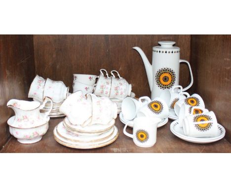 SECTION 53.  A Paragon 'Victoriana Rose' part tea service together with a J&G Meakin part coffee set etc.