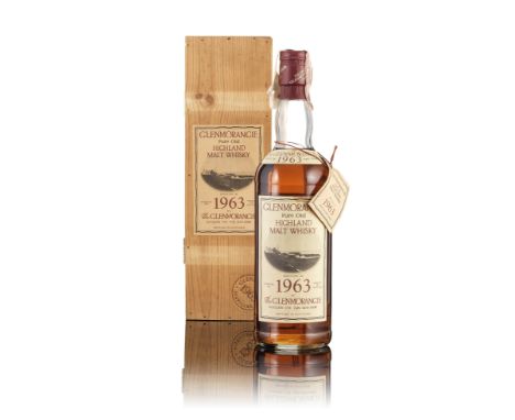  Glemorangie-22 year old-1963Distilled by The Glenmorangie Distillery Coy.In original wooden presentation case.  Labelling wi