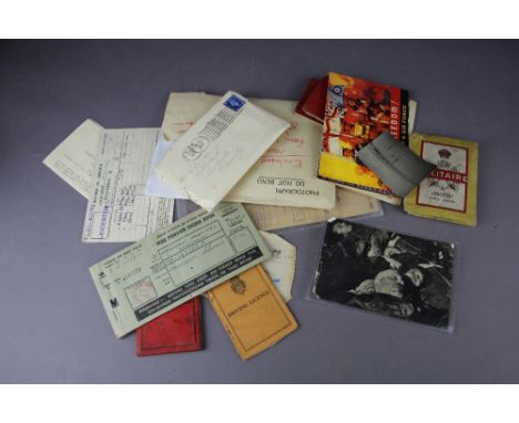 A 1945 Mussolini death photgraph, Army card game and mixed ephemera