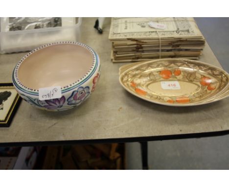 Poole pottery bowl and Ducal dish