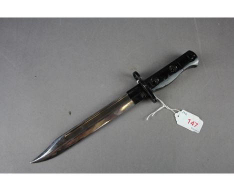 British L1A1 Bayonet with markings to grip. (Lacking scabbard)