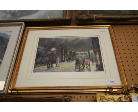 Tom Brown limited edition print 'Knife Grinder', signed