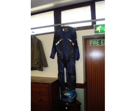 Motorcycle leathers & helmet