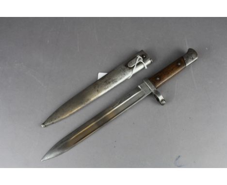 Czech M1895 Knife bayonet marked with Rampant lion and "111808" held withon steel scabbard.