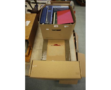 Large quantity box of various stamps, first day covers, stamp albums