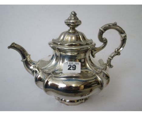 An early 20th century German Lamyep silver teapot on raised base, 663 grams