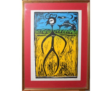 •AR Nicola Slattery (born 1963), "The Dancing Lady", screen print, signed, numbered 27/30 and inscribed with title in pencil 