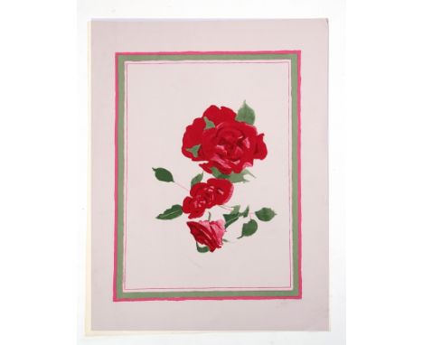 •AR Patrick Procktor (1936-2003), Red Roses, coloured screen print, signed and numbered 36/75 in pencil to lower image, 29 x 