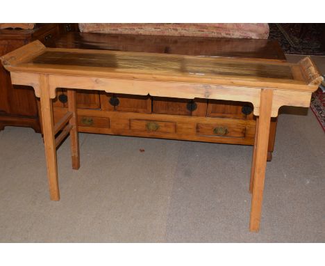 Chinese Chippendale style altar table, 165cm wide