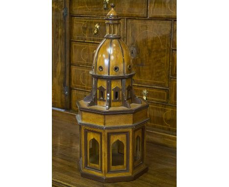 ARCHITECTURAL MODEL, domed tower with octagonal base, 62cm H x 26cm W.