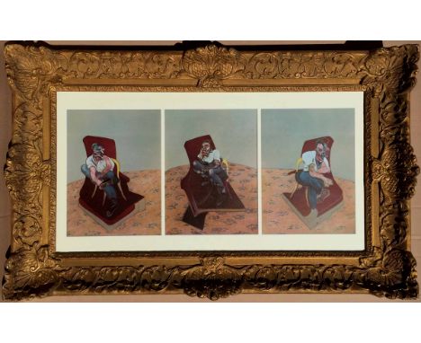 FRANCIS BACON 'Triptych Portrait of George Dyer', 1964, lithograph, 35cm x 80cm, framed and glazed.