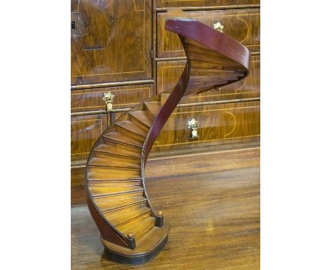 ARCHITECTURAL MODEL, spiral staircase, 47cm H.
