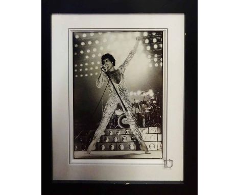 DENNIS HOPPER 'Queen Freddie Mercury', original hand printed one off large photo of Freddie live, 1/1, stamped to verso, 48cm