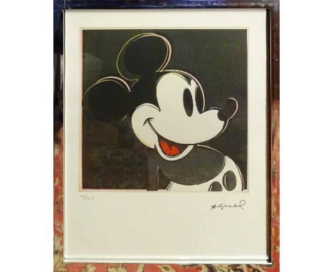 ANDY WARHOL 'Mickey Mouse', lithograph on Arches watermarked paper, with Georges Israel editeur embossing and stamped signatu