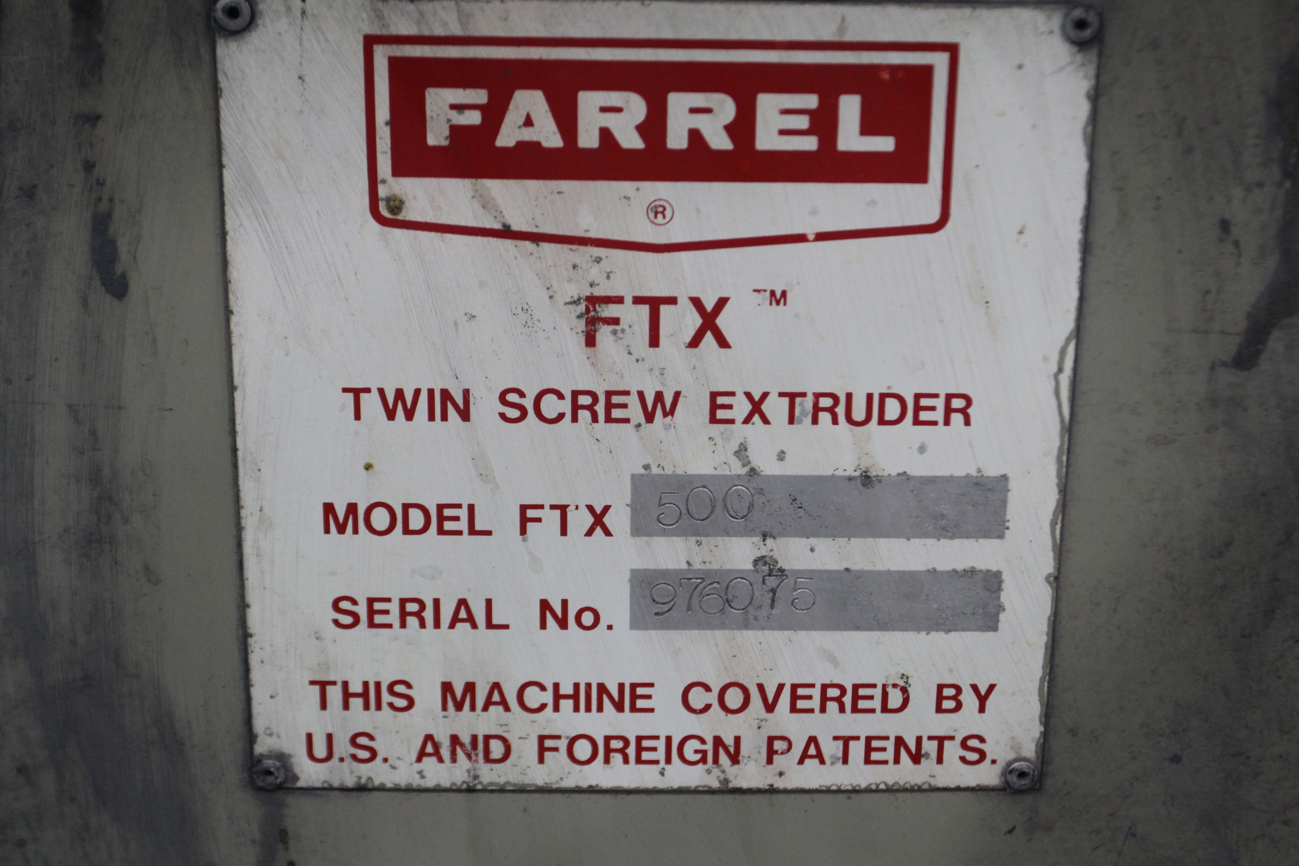 Production Line #1-Farrel FTX-500 Twin Screw Extruder, S/N ...