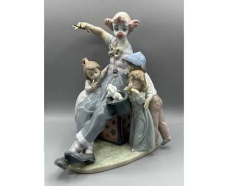 Large Lladro figure 5771 Magic Of Laughter, good condition, height 27cm, with original box