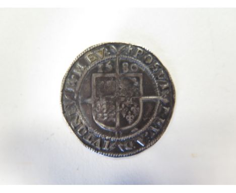 Elizabeth I silver sixpence, Fifth Issue [1578-1582] mm. Latin Cross [1580-1581] and dated 1580, Spink 2572, full, round, wel