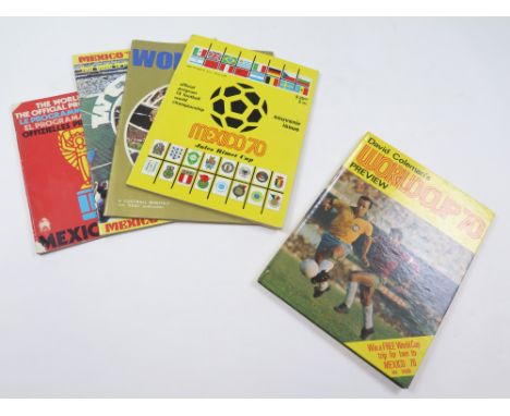 Mexico 1970 World cup memorabilia approx 5, inc World cup official programme, Guide to the World Cup finals, Mexico 70 Souven