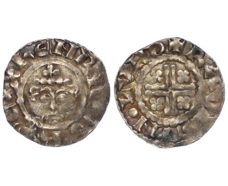 Henry II silver penny, Short Cross Type Class 1b, Spink 1344, obverse reads:- hENRICVS.R EX, reverse reads:- RAVL.ON.LVND, Lo