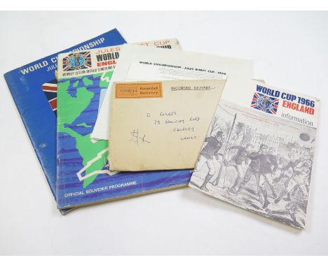 World Cup 1966 lot of original items - World Cup Final Programme 30 July 1966, Souvenir Guide, Ticket Application Form, Final
