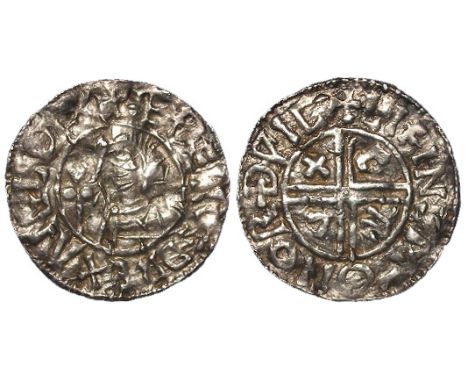 Aethelred II silver penny, Crux Issue, Scandinavian imitation of 'Norwich', reverse reads:- +L.IFINC M-O NORDPIC ['D' with th