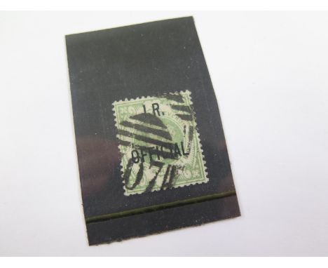 GB Officials overprint I R Official 1s used SG.O15, collector or expert AK red circular mark to reverse cat £375