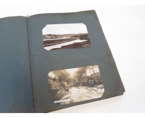 Original album containing small collection, mainly R/P's by noted photographers   (approx 31 cards)