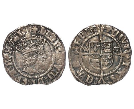 Henry VIII silver halfgroat, Canterbury Mint, WA beside reverse shield, Archbishop Warham, mm. Uncertain mark [Spink 121], 15