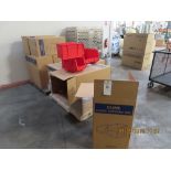 (Lot) Uline Plastic Stackable Bins (Approx. 16 Boxes)