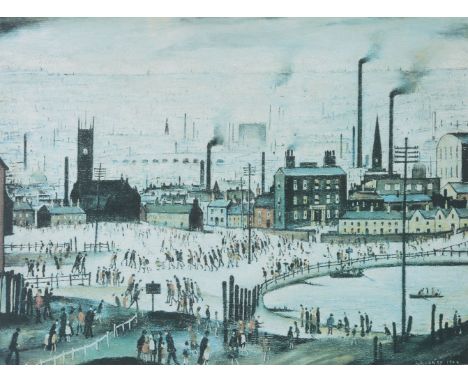 λL.S. Lowry (British 1887-1976) An Industrial Town, 1944 Offset lithograph printed in colours Signed in pencil and numbered 4
