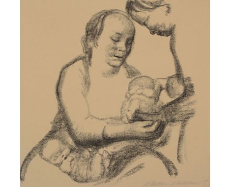 Käthe Kollwitz (German 1867-1945)   Mütter gebt von euerm Überfluß!   Lithograph, 1926   Signed in pencil 36.5 x 36cm (14¼ x 