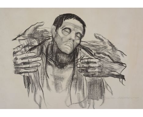 Käthe Kollwitz (German 1867-1945)   Help Russia (Helft Russland)   Lithograph, 1921  Signed in pencil 49 x 62.5cm (19¼ x 24½ 