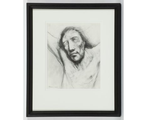 * PETER HOWSON OBE, THY KINGDOM COME pencil on paper, signed and dated 2013, signed and titled verso 38cm x 30cm Mounted, fra