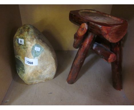 A large rough Jade boulder, 28cm high