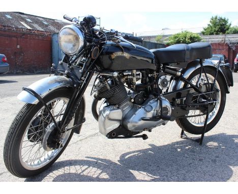 A 1951 Vincent 499cc Comet motorcycle, registration number BSV 566, engine no. F5AB2A7297, chassis no. RC/1/9197/D, one forme
