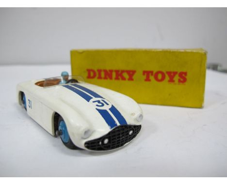 A Boxed Dinky Toys #133 Cunningham C-5R Road Racer, white body, brown interior, blue hubs, R. No. 31 overall good/good plus. 