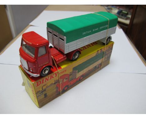 A Boxed Original Dinky #914 A.E.C Articulated Lorry, red cab, 'CIA 7392' on doors white interior. Light grey trailer, B.R.S. 