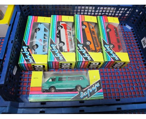 Five Window Boxed RAF (Russian) 1:43rd Scale Die Cast Mini Buses, all different including Ambulance. All models are mint.