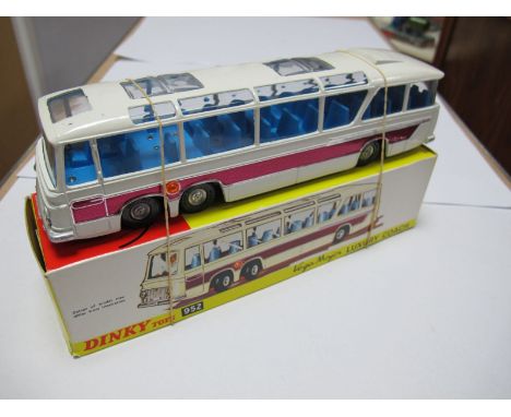 A Boxed Original Dinky #952 Vega Major Luxury Coach, off white body, light blue interior, maroon flash, cast hubs, dark blue 