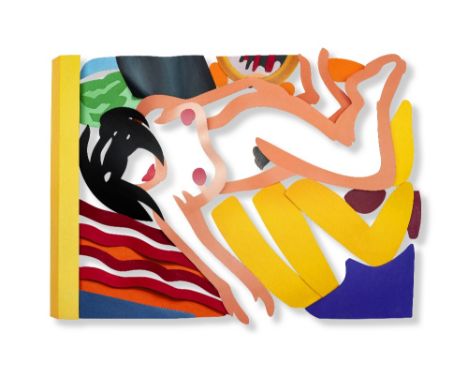 TOM WESSELMANN (1931-2004)Nude, One Arm Down oil on cut-out aluminium177.8 x 228.6 x 20.3cm (70 x 90 x 8in).Executed in 1994F