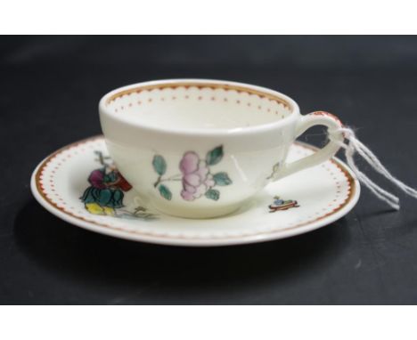 Royal Worcester miniature cup &amp; saucer 'Oriental,' design, marked to base, circa 1930,  (height 3cm approx).