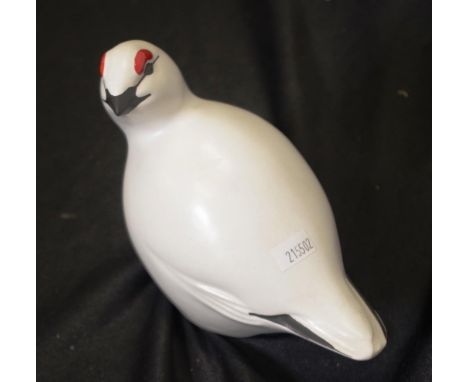 Gustausberg Germany ceramic ptarmigan figure design by Paul HOFF, marked to base, circa 1950s, (height 14cm approx).