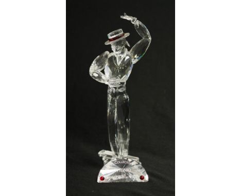 Swarovski crystal magic of dance Antonio figurine retired 2003, together with display stand and plaque, two in original boxes