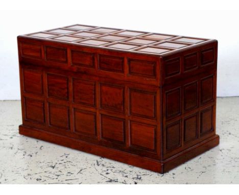 Singaporean rosewood trunk with camphorwood lining, 104cm x 54cm, 59cm high approx
